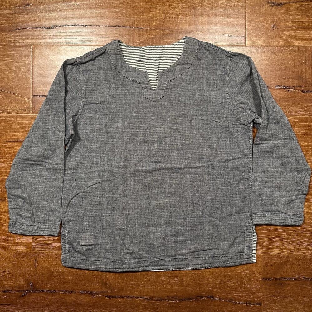 ts(s) Takuji Suzuki Tunic Shirt Mens 2 M Gray Cotton Contemporary Ethnic Japan